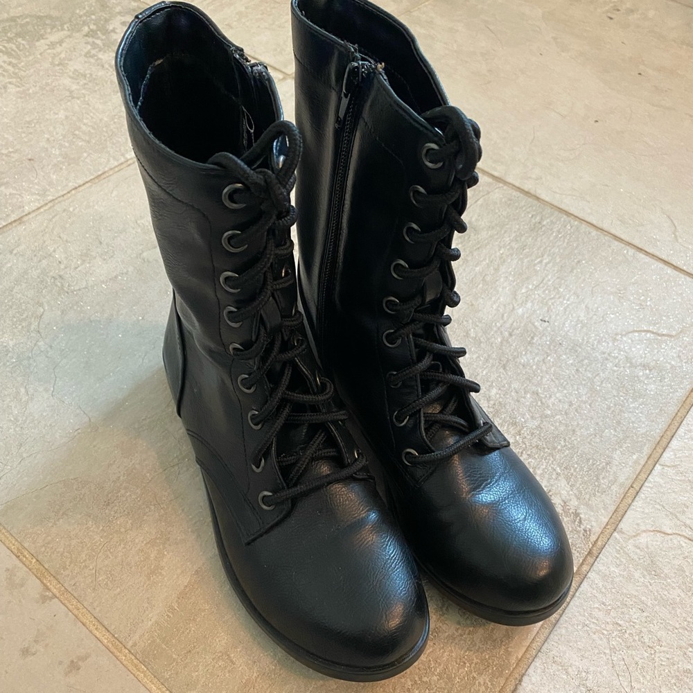 SafeTStep Black Moto Boots